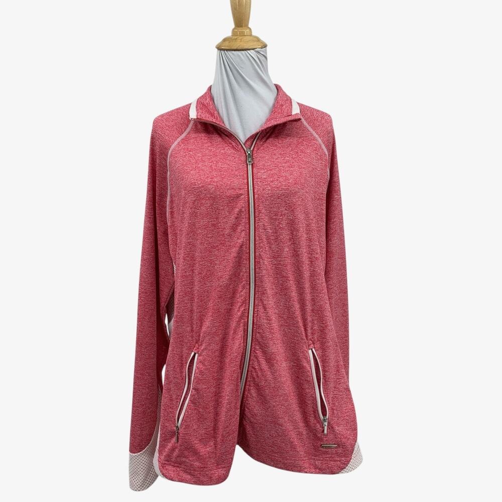Sunice Jacket Womens XL Extra Large Coral White Esther SuperLiteFX Full Zip